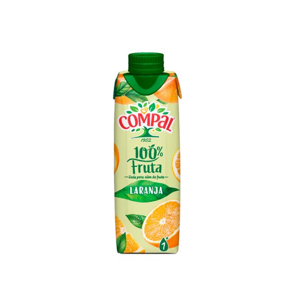 Compal 100% Fruta Laranja• Pack 18 UND • 0,30Lt • Tetra