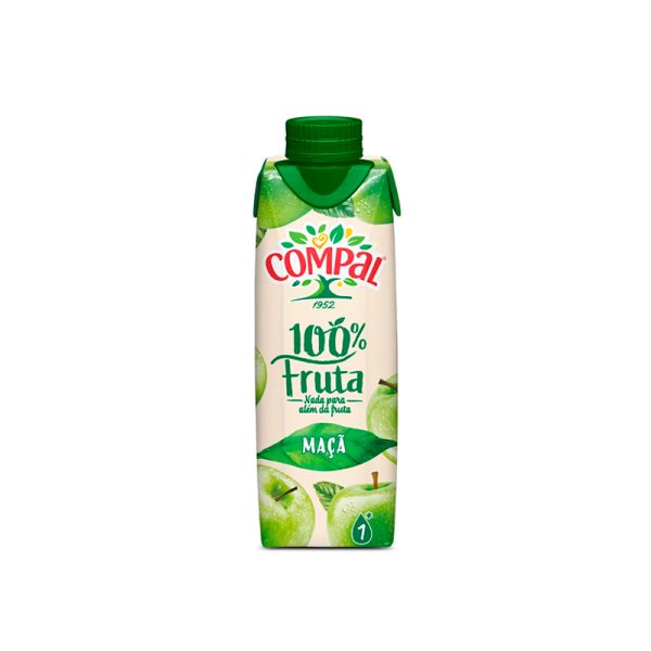 Compal 100% Fruta Maçã • Pack 18 UND • 0,30Lt • Tetra