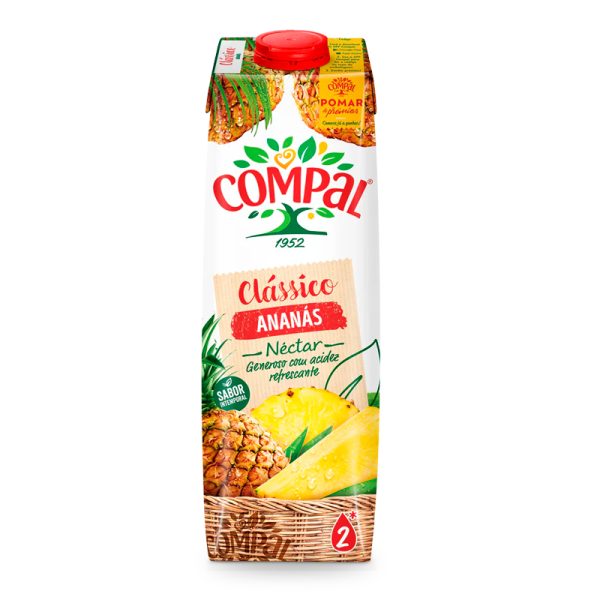 Compal Clássico Nectar Ananás • Pack 12 UND • 1Lt